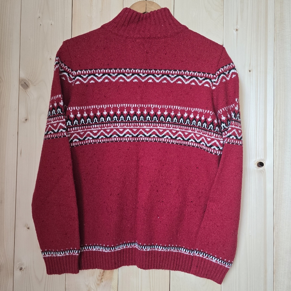 Northern Reflections Cardinal Acrylic Zip Up Sweater Red Womens Small NWT - Picture 9 of 13